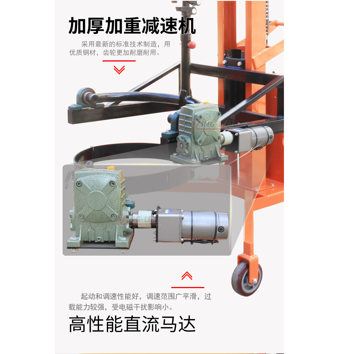 半電動直角支腿翻轉車