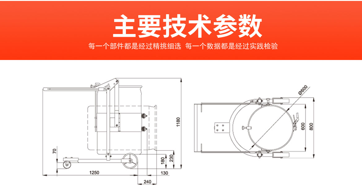 機(jī)械油桶翻轉(zhuǎn)車(chē)