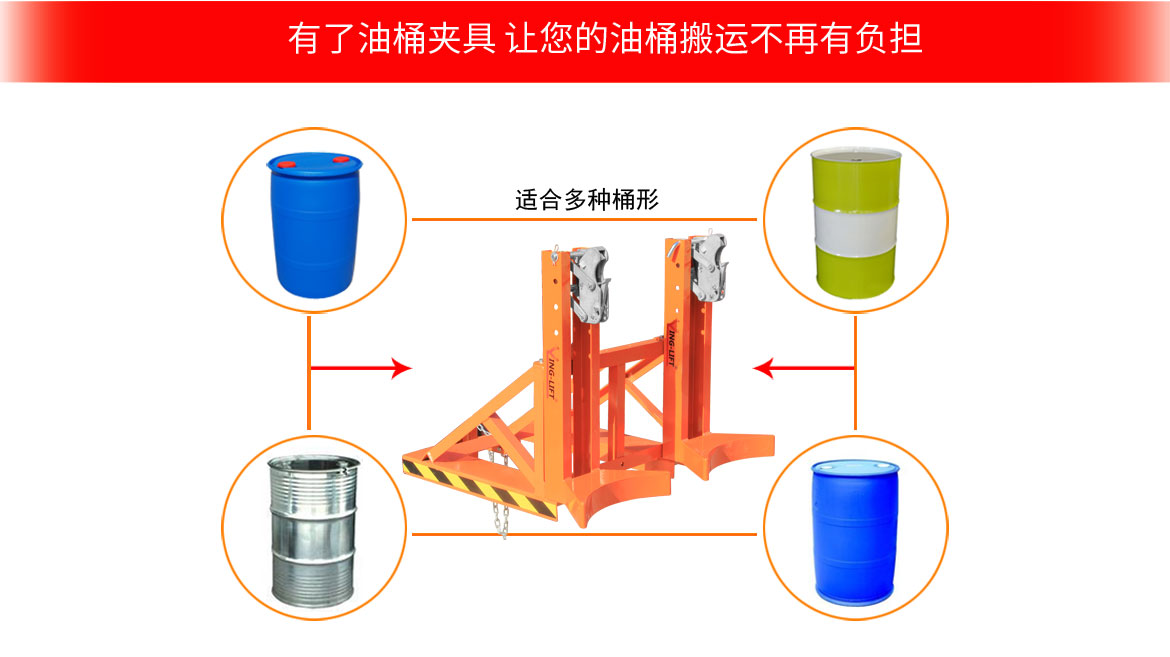單鷹嘴雙桶油桶夾具