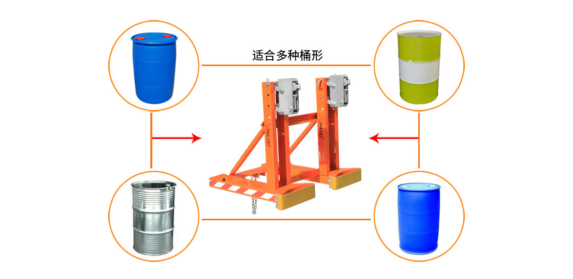 單鷹嘴雙桶拆卸支架油桶夾具